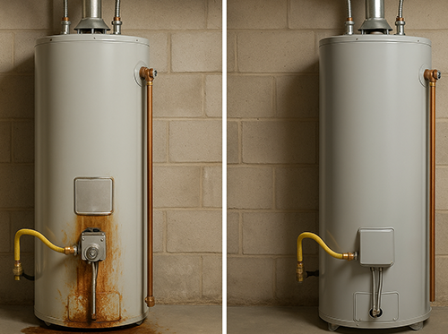 Before and After Water Heater