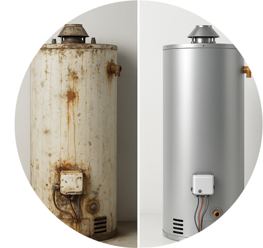 water heater before and after